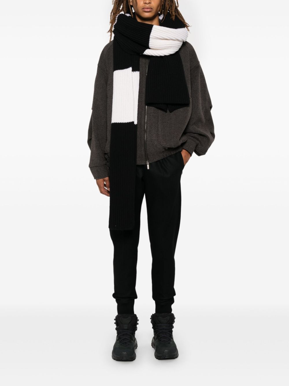 Men Sweatpants Maison-Kitsune Jil Sander Wool Track Pants Black