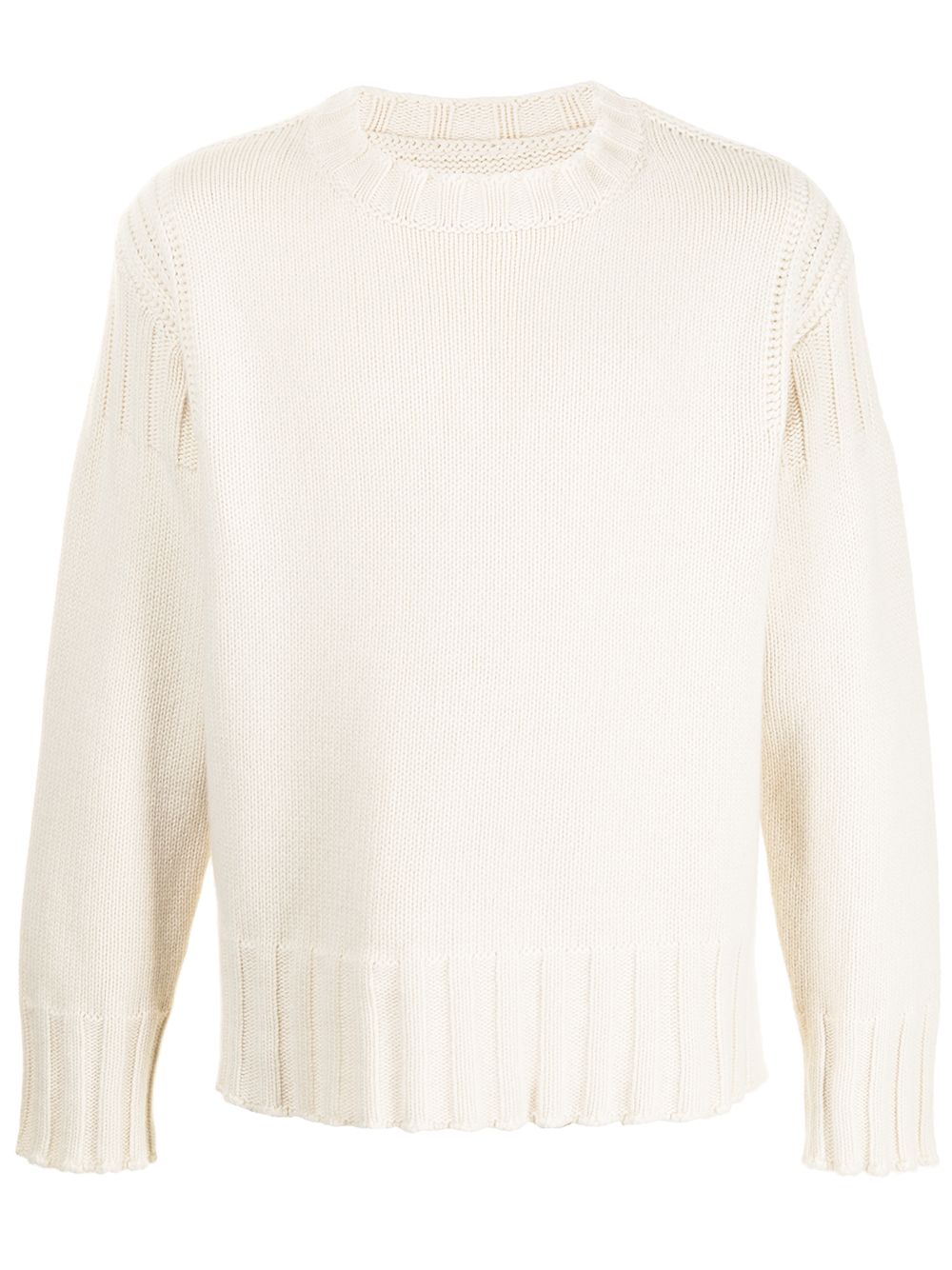 Jil Sander crew-neck Cashmere Jumper White Maison-Kitsune Men Knitted Sweaters