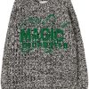 Maison-Kitsune Jil Sander Jacquard Wool Blend Jumper Grey Men Knitted Sweaters