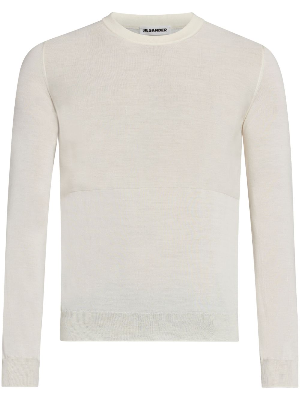Maison-Kitsune Jil Sander crew-neck Virgin Wool Jumper Neutrals Men Knitted Sweaters