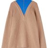 Jil Sander layered-design wool-blend Jumper Neutrals Maison-Kitsune Men Knitted Sweaters