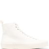 Men Hi-Tops Maison-Kitsune Jil Sander high-top Leather Sneakers White