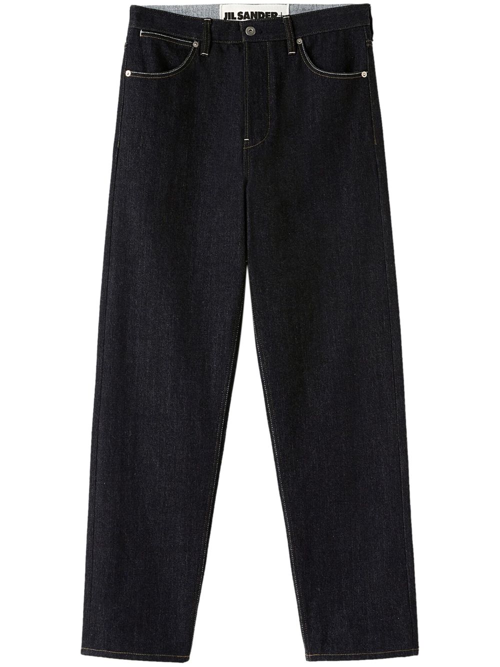 Maison-Kitsune Regular & Straight-Leg Jeans Men Jil Sander contrast-stitching Cotton Jeans Blue