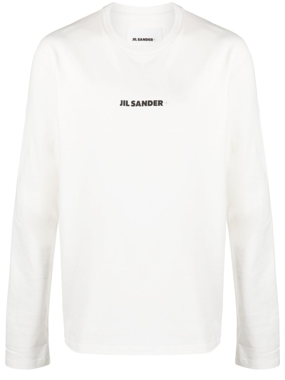 Jil Sander logo-print long-sleeves Cotton T-shirt White Men T-Shirts Maison-Kitsune