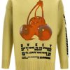 Men Knitted Sweaters Maison-Kitsune Jil Sander Fashion Show Invitation Sweater Yellow