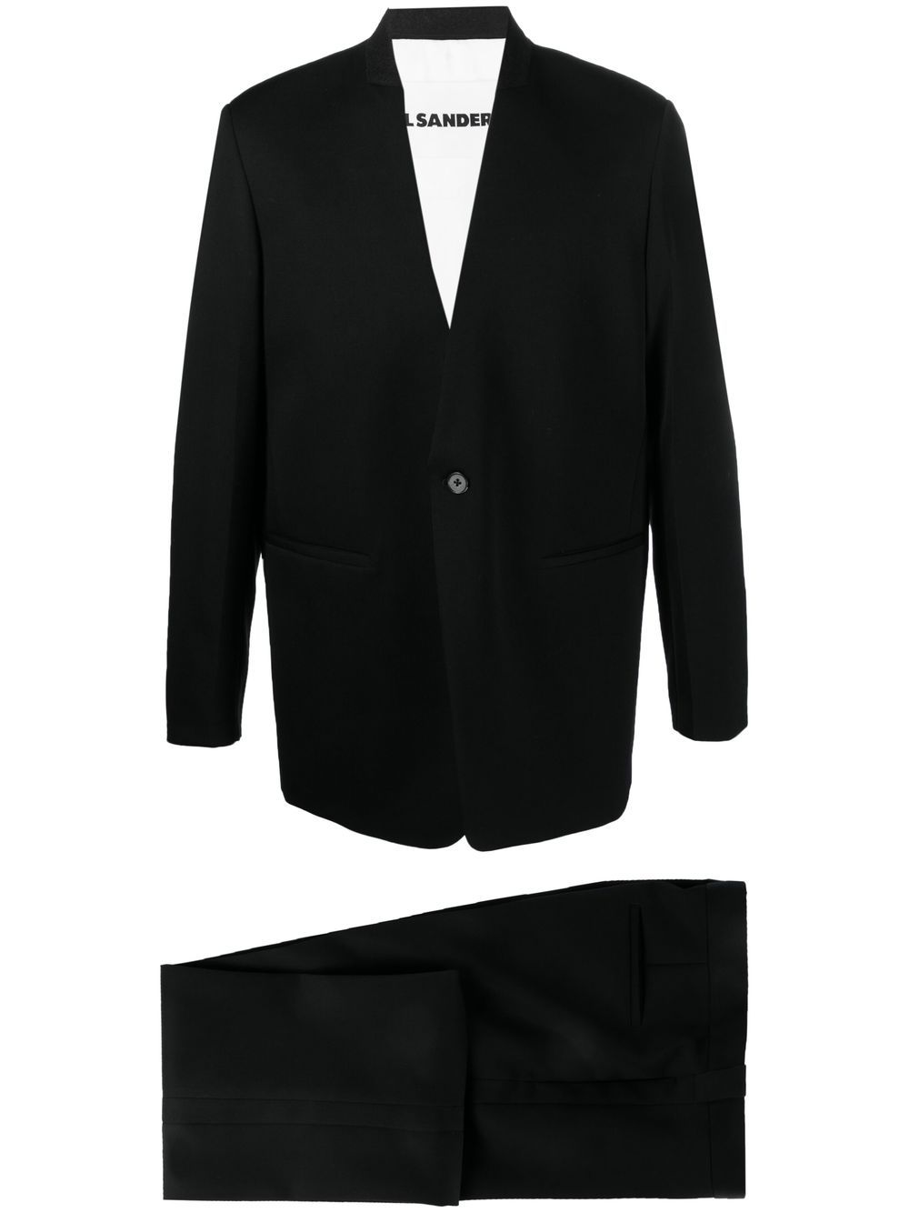 Jil Sander single-breasted two-piece Suit Black Maison-Kitsune Men Single Breasted Suits