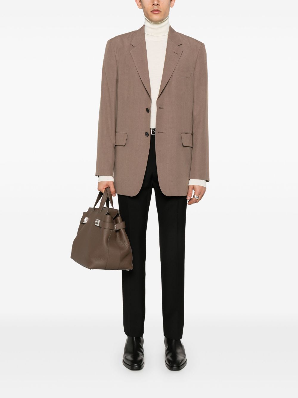 Maison-Kitsune Jil Sander Virgin Wool fine-knit Jumper White Men Knitted Sweaters