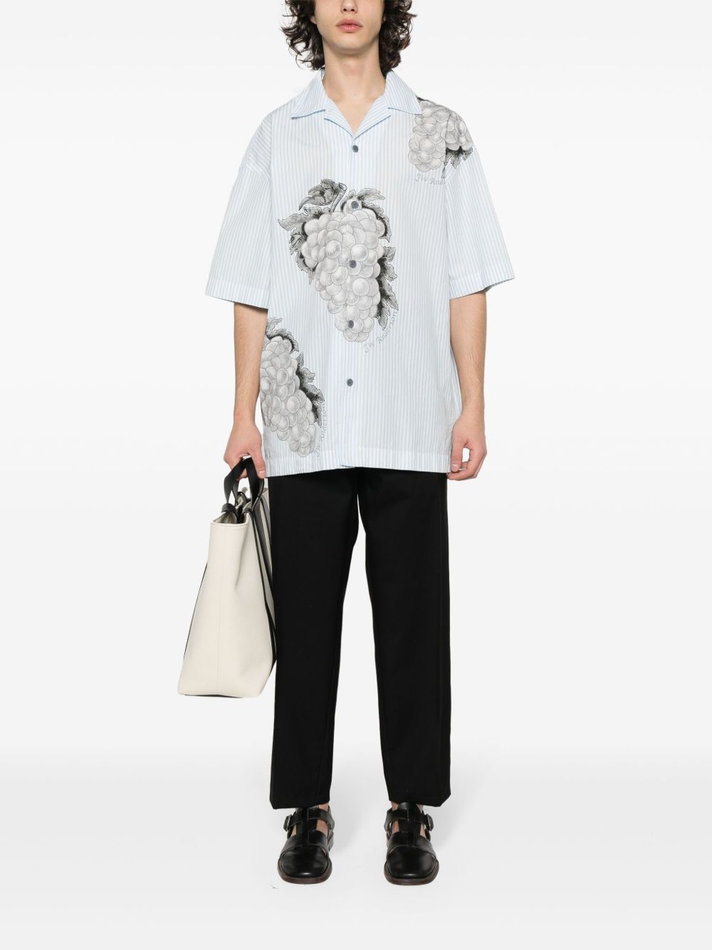 Maison-Kitsune Jil Sander elasticated-waist Trousers Black Men Tapered Pants