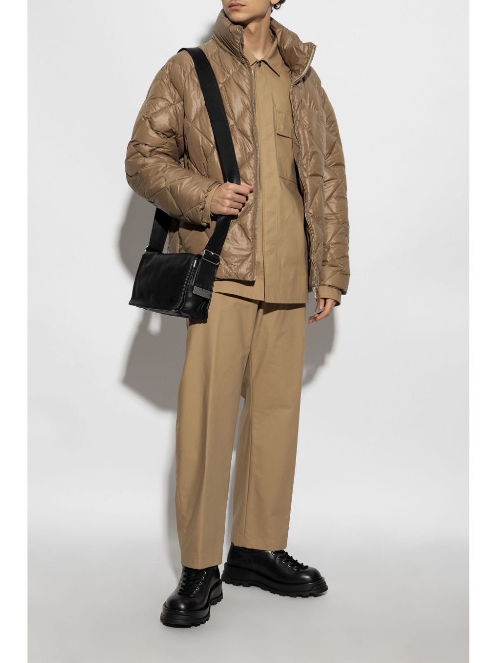 Jil Sander embroidered-logo Shirt Jacket Neutrals Men Shirts Maison-Kitsune