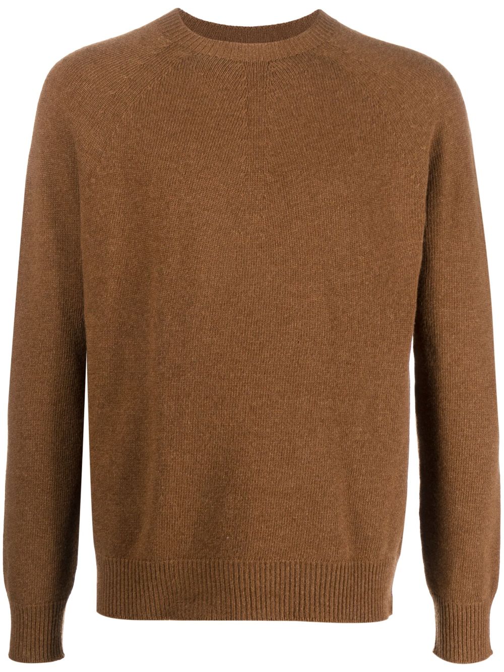 Maison-Kitsune Jil Sander fine-knit wool-cashmere Jumper Brown Men Knitted Sweaters
