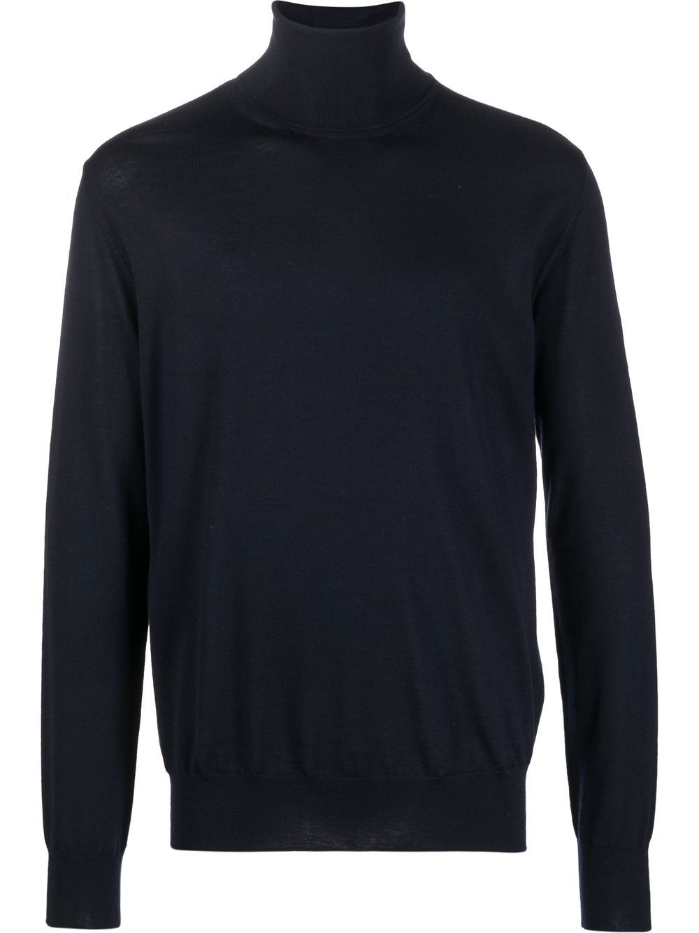 Jil Sander roll-neck Merino Wool Jumper Blue Men Knitted Sweaters Maison-Kitsune