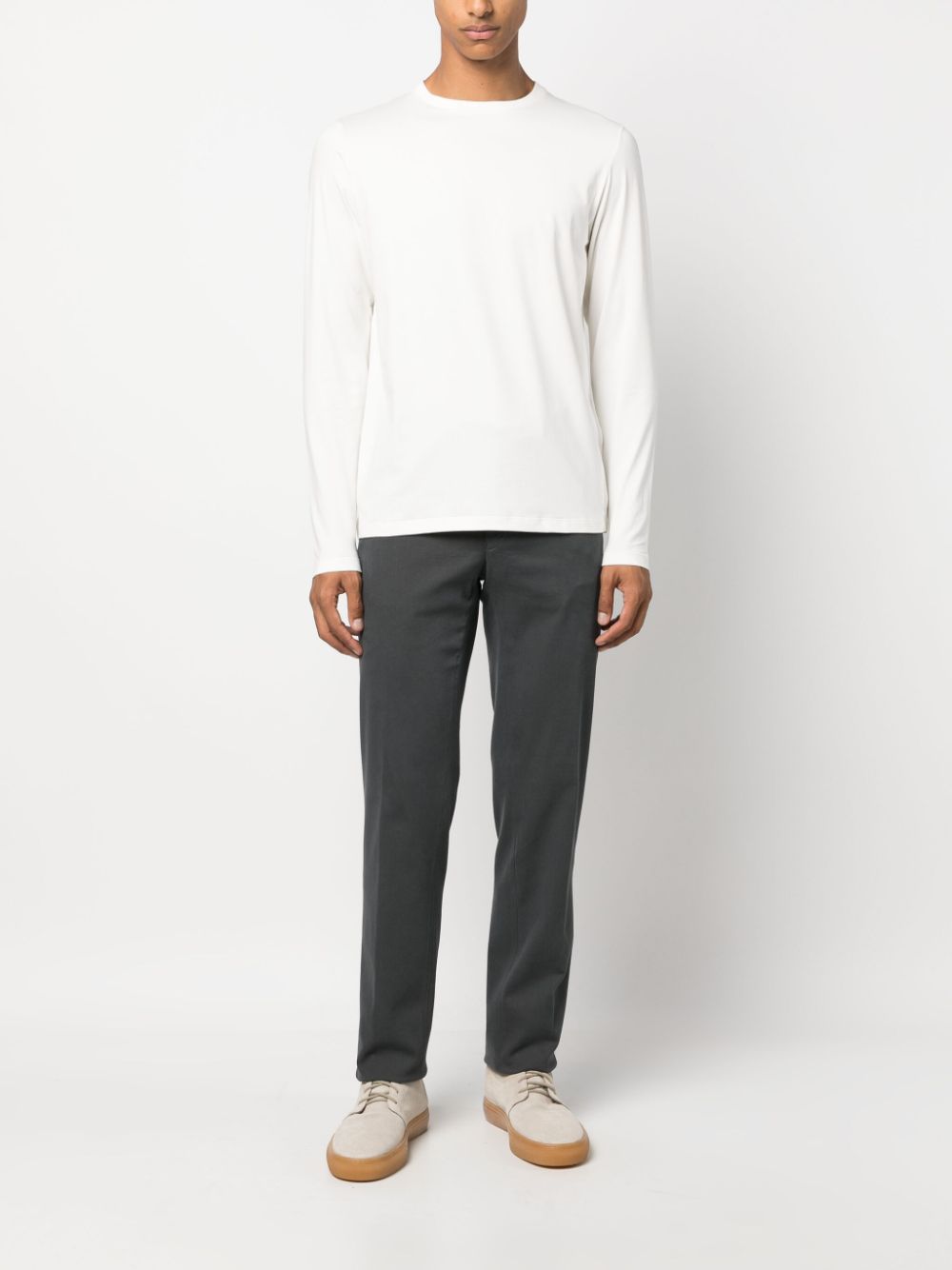 Men T-Shirts Maison-Kitsune Jil Sander logo-embroidered T-shirt Neutrals