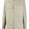 Jil Sander long-sleeve button-up Shirt Green Men Shirts Maison-Kitsune