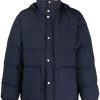 Maison-Kitsune Down Jackets Men Jil Sander high-neck Padded Down Jacket Blue