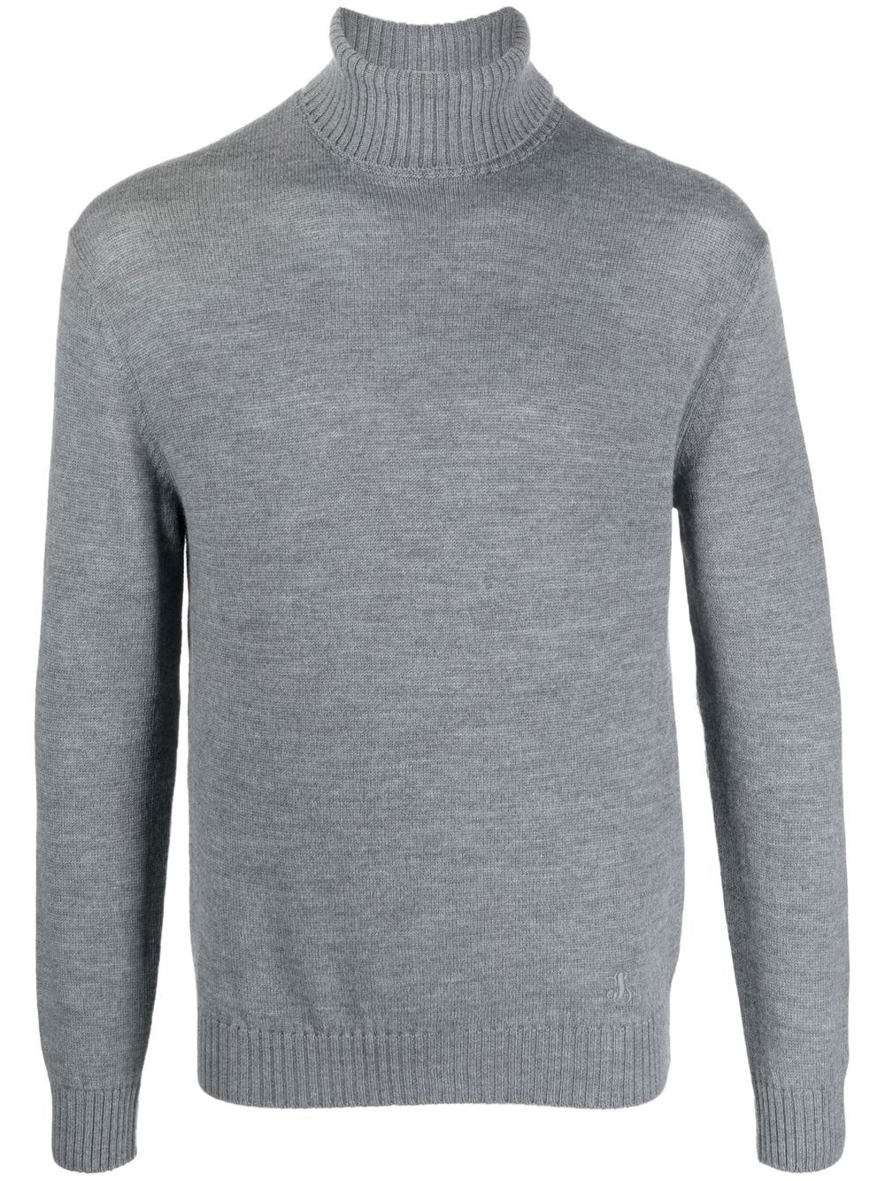 Jil Sander Roll Neck Knitted Sweater Grey Maison-Kitsune Men Knitted Sweaters