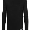 Jil Sander logo-print long-sleeve T-shirt Black Men T-Shirts Maison-Kitsune