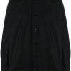Jil Sander band-collar Cotton Shirt Black Men Shirts Maison-Kitsune