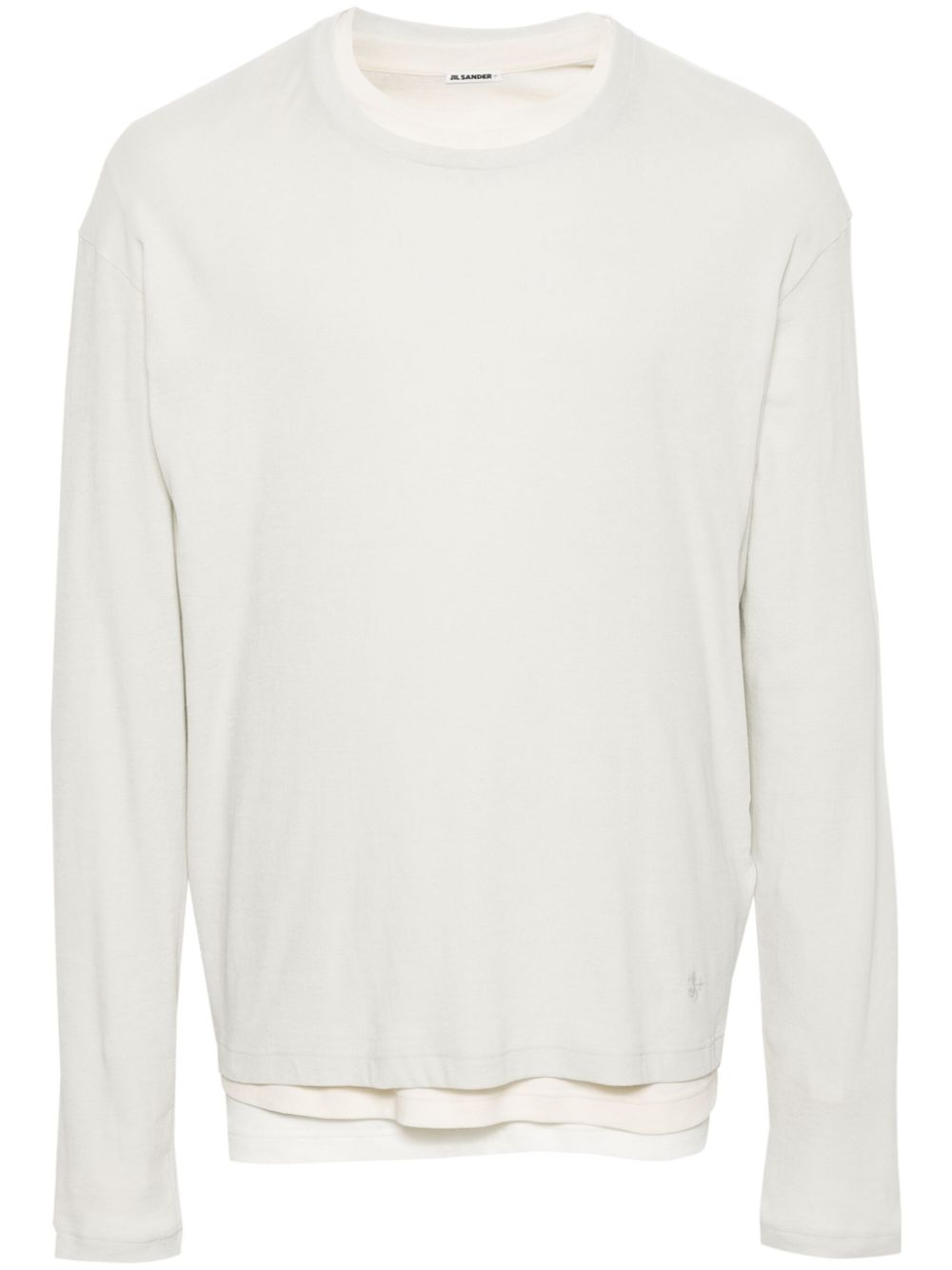 Men T-Shirts Maison-Kitsune Jil Sander Layered Cotton T-shirt Neutrals