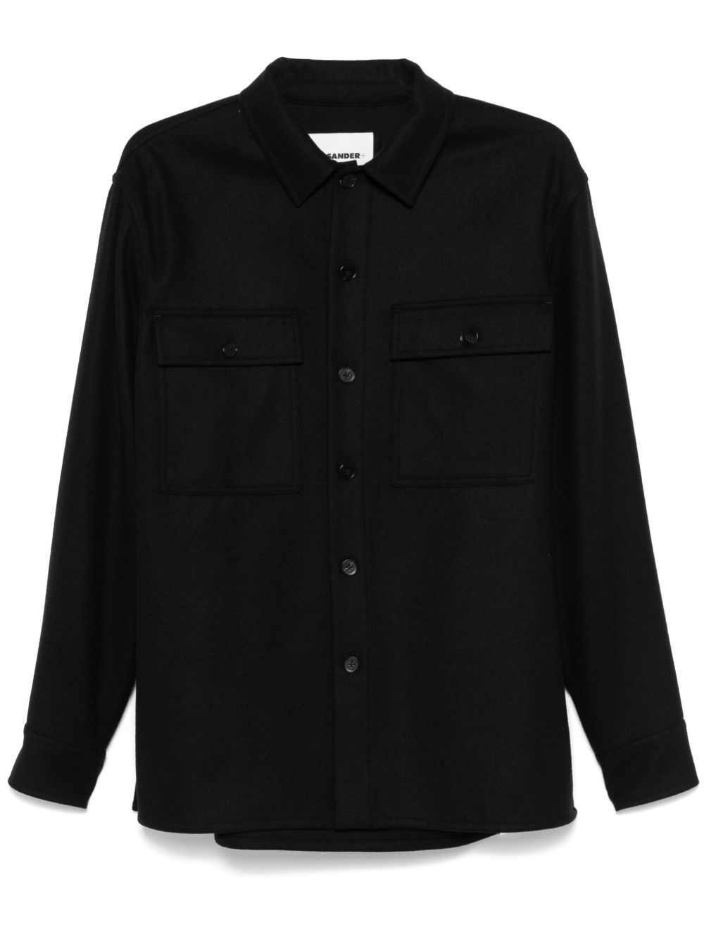 Jil Sander + virgin-wool Shirt Black Men Shirts Maison-Kitsune