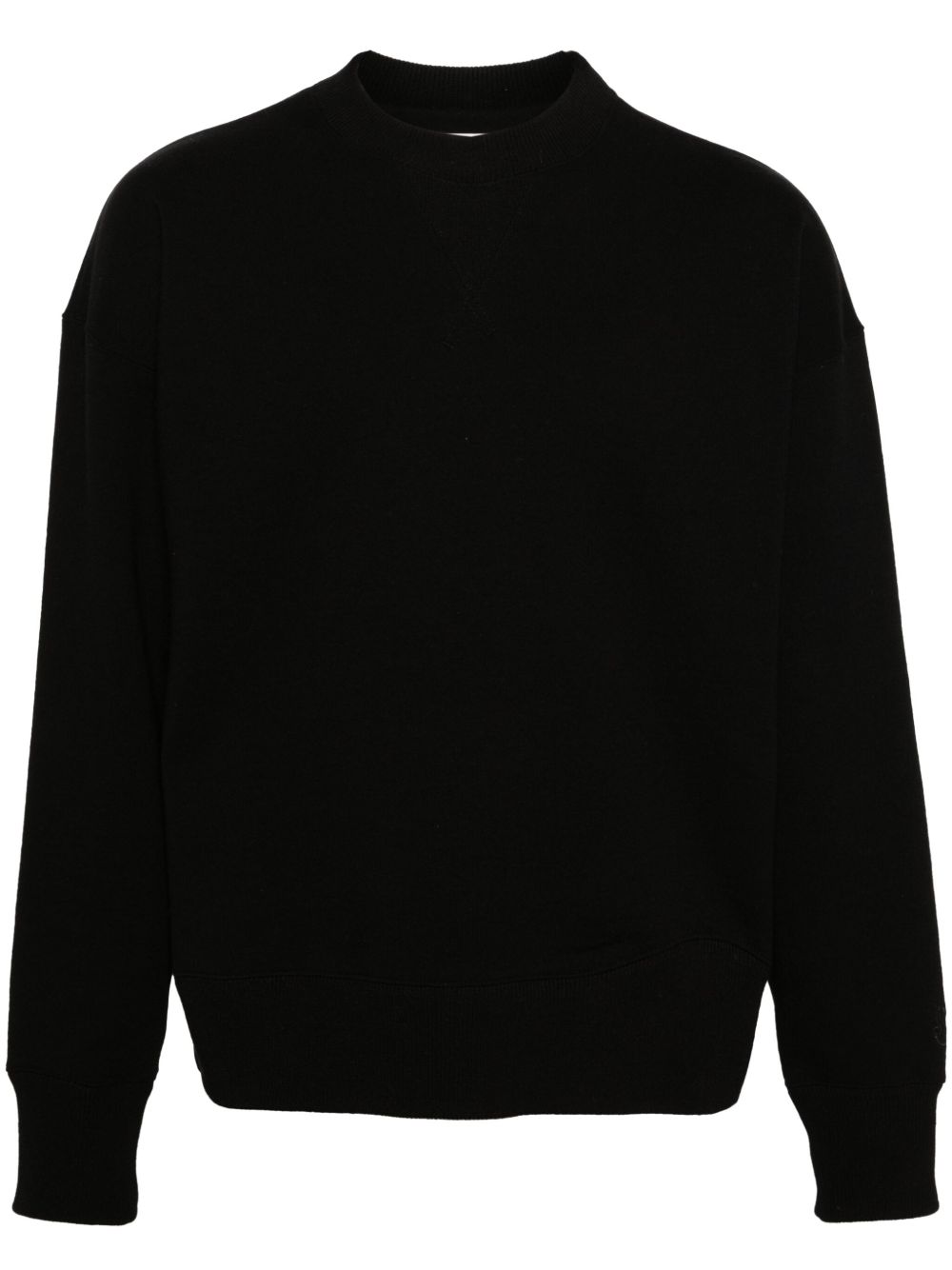 Jil Sander logo-embroidered Cotton Blend Sweatshirt Black Men Sweatshirts Maison-Kitsune