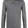 Men Sweatshirts Maison-Kitsune Jil Sander logo-print mélange-effect Sweatshirt Grey