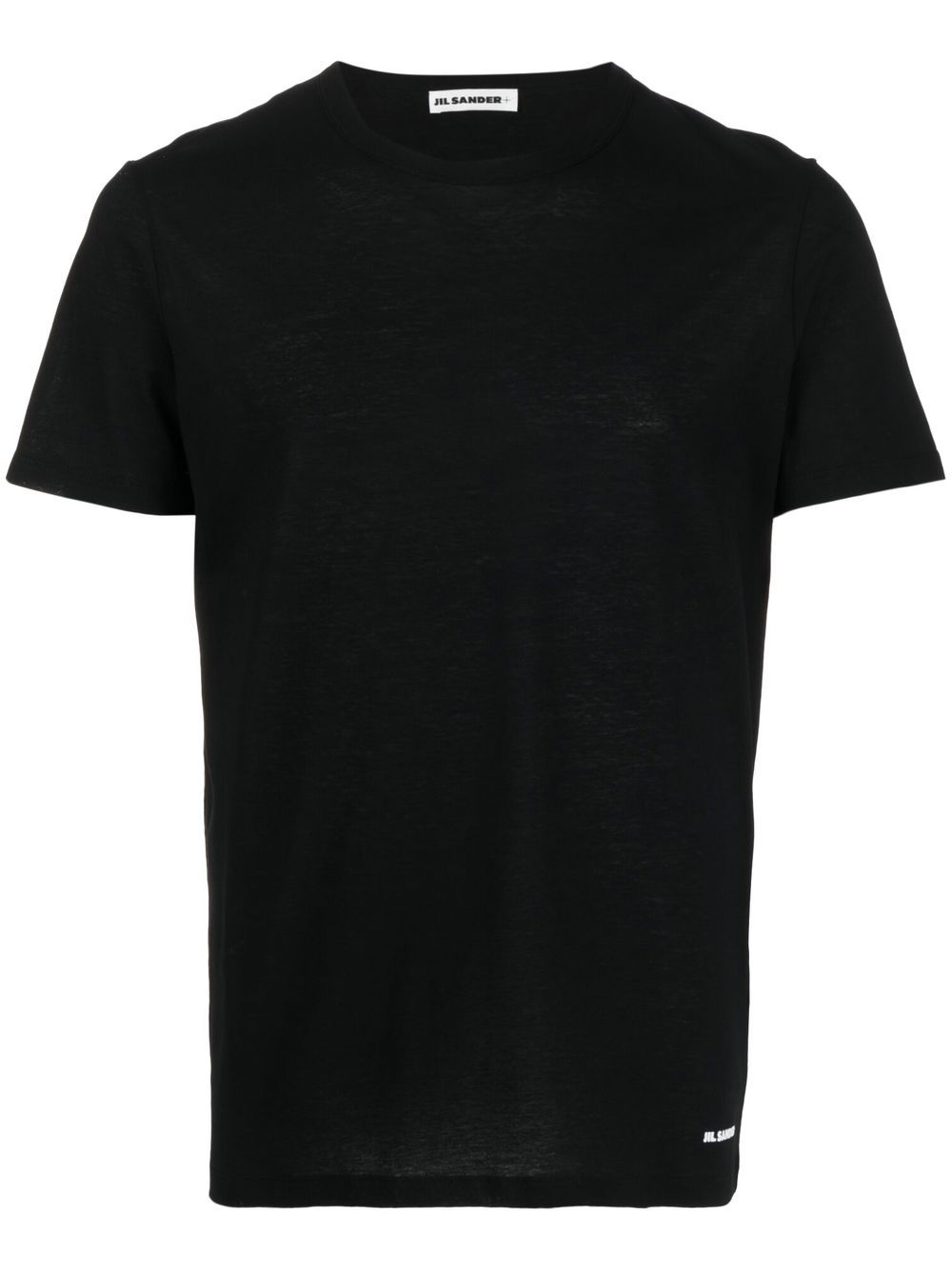 Maison-Kitsune T-Shirts Men Jil Sander Plain Cotton T-shirt Black