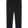 Men Tapered Pants Maison-Kitsune Jil Sander tapered-leg Wool Trousers Blue