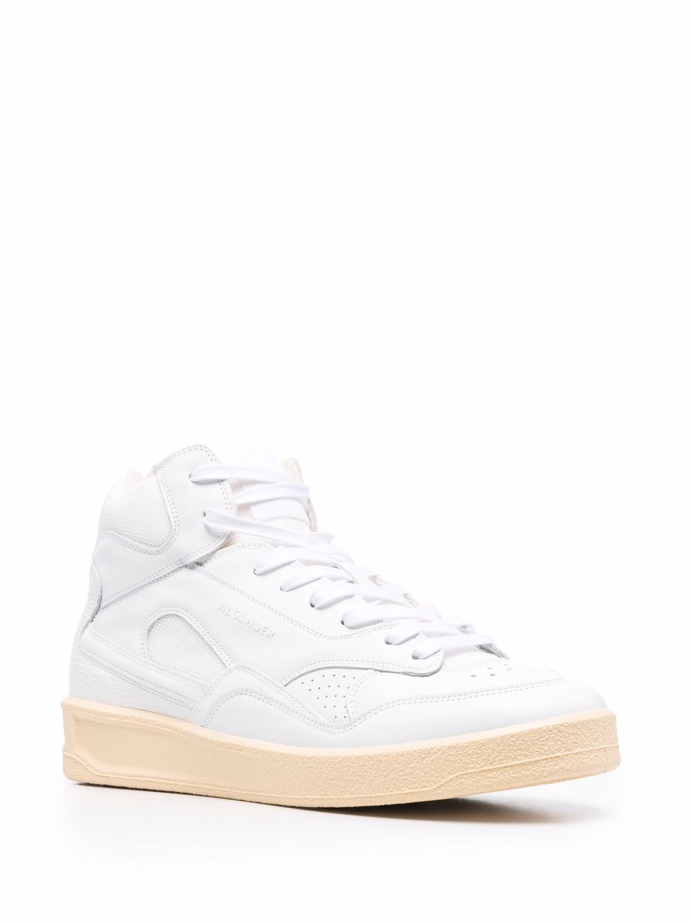 Jil Sander Basket Hi lace-up Sneakers White Maison-Kitsune Men Hi-Tops
