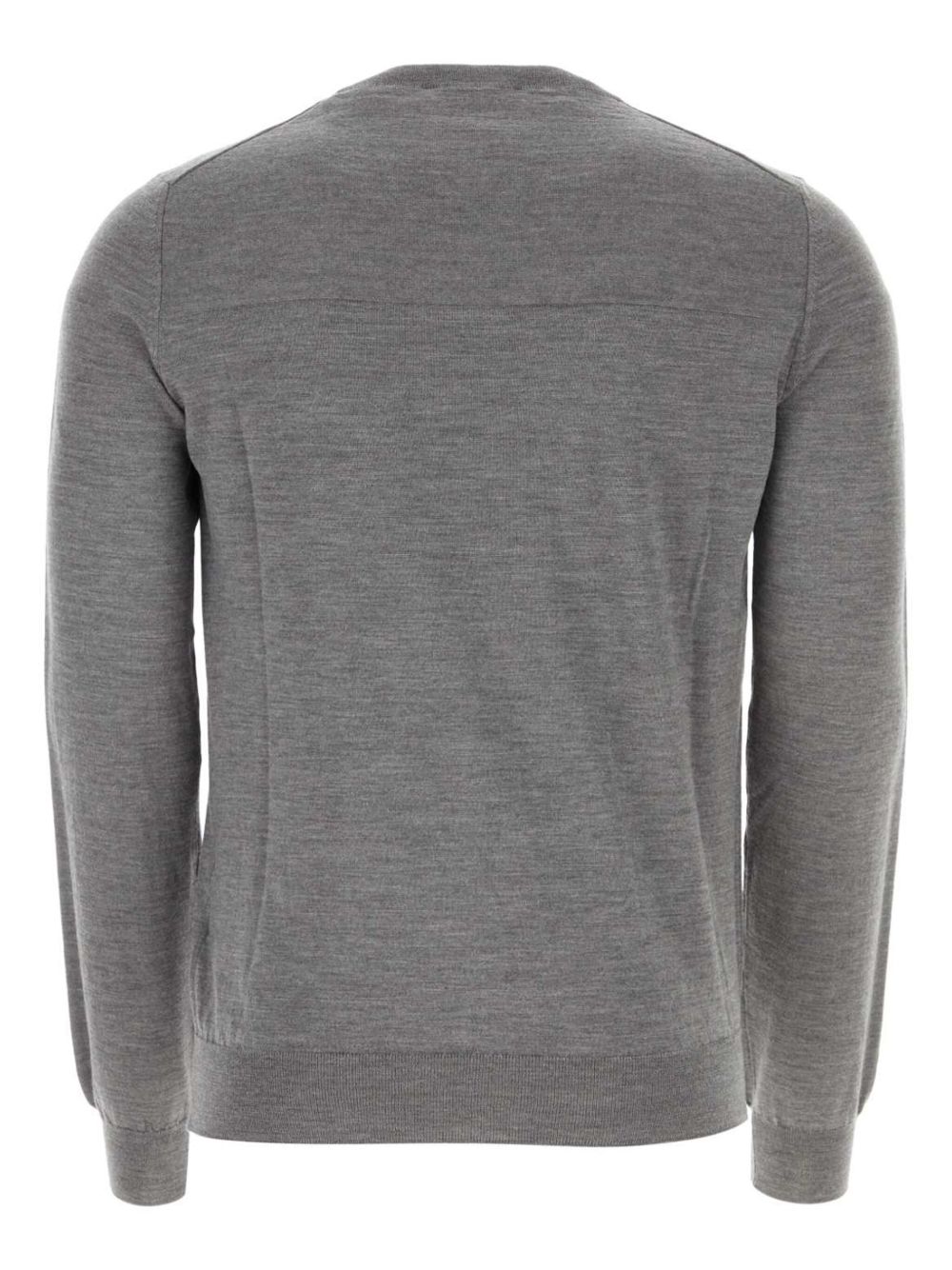 Men Knitted Sweaters Maison-Kitsune Jil Sander round-neck Virgin Wool Sweater Grey