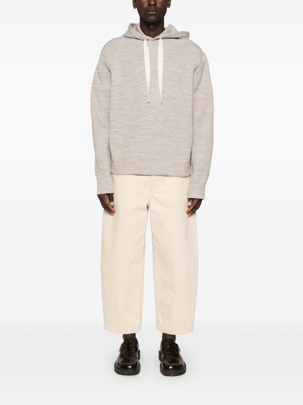 Men Hoodies Maison-Kitsune Jil Sander mélange-effect Hoodie Neutrals