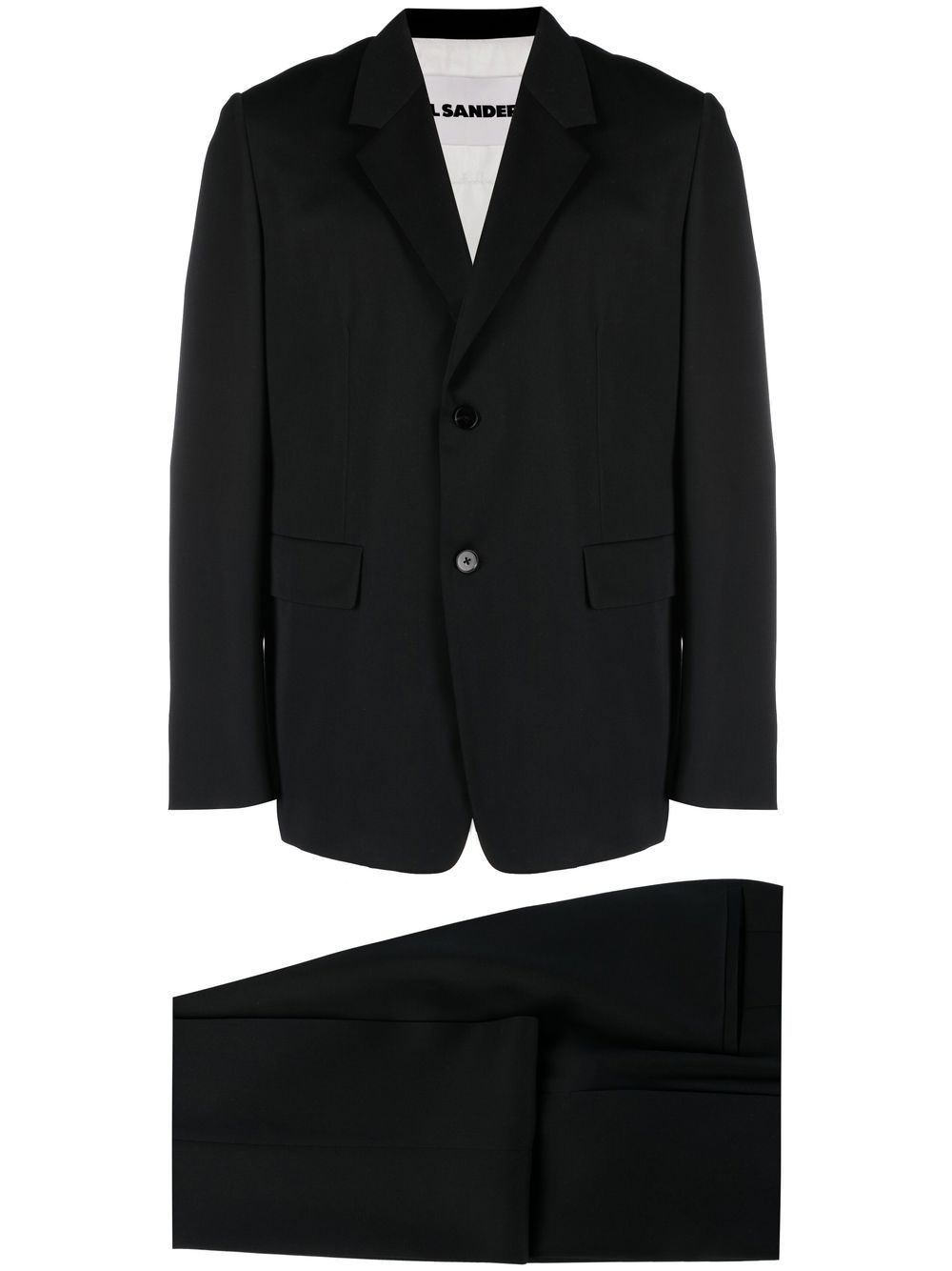 Jil Sander slim-fit single-breasted Suit Black Men Single Breasted Suits Maison-Kitsune