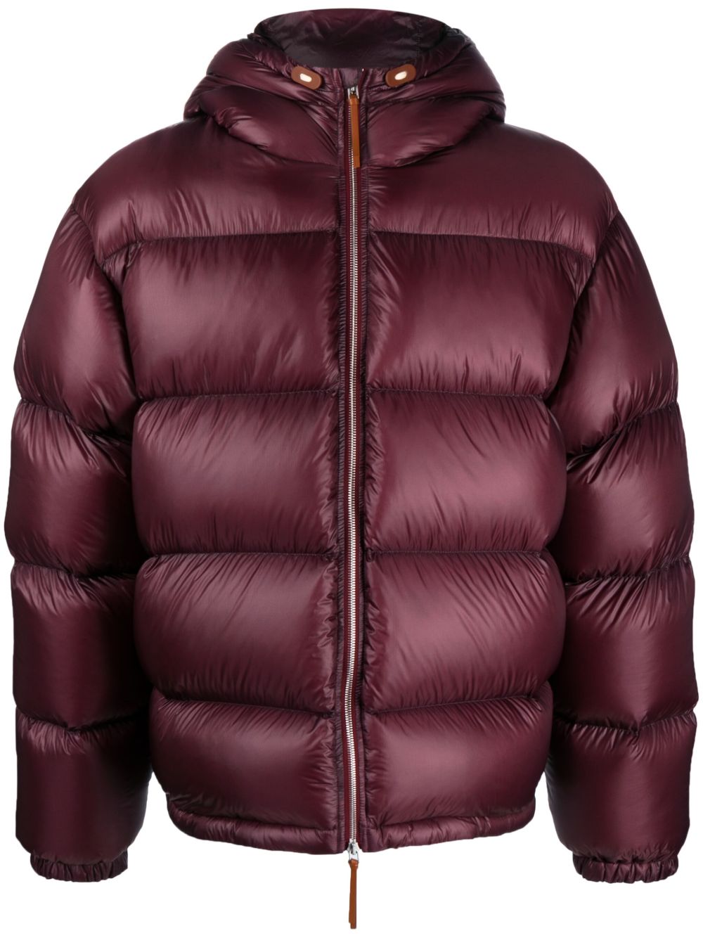 Maison-Kitsune Jil Sander Hooded Puffer Jacket Red Men Down Jackets