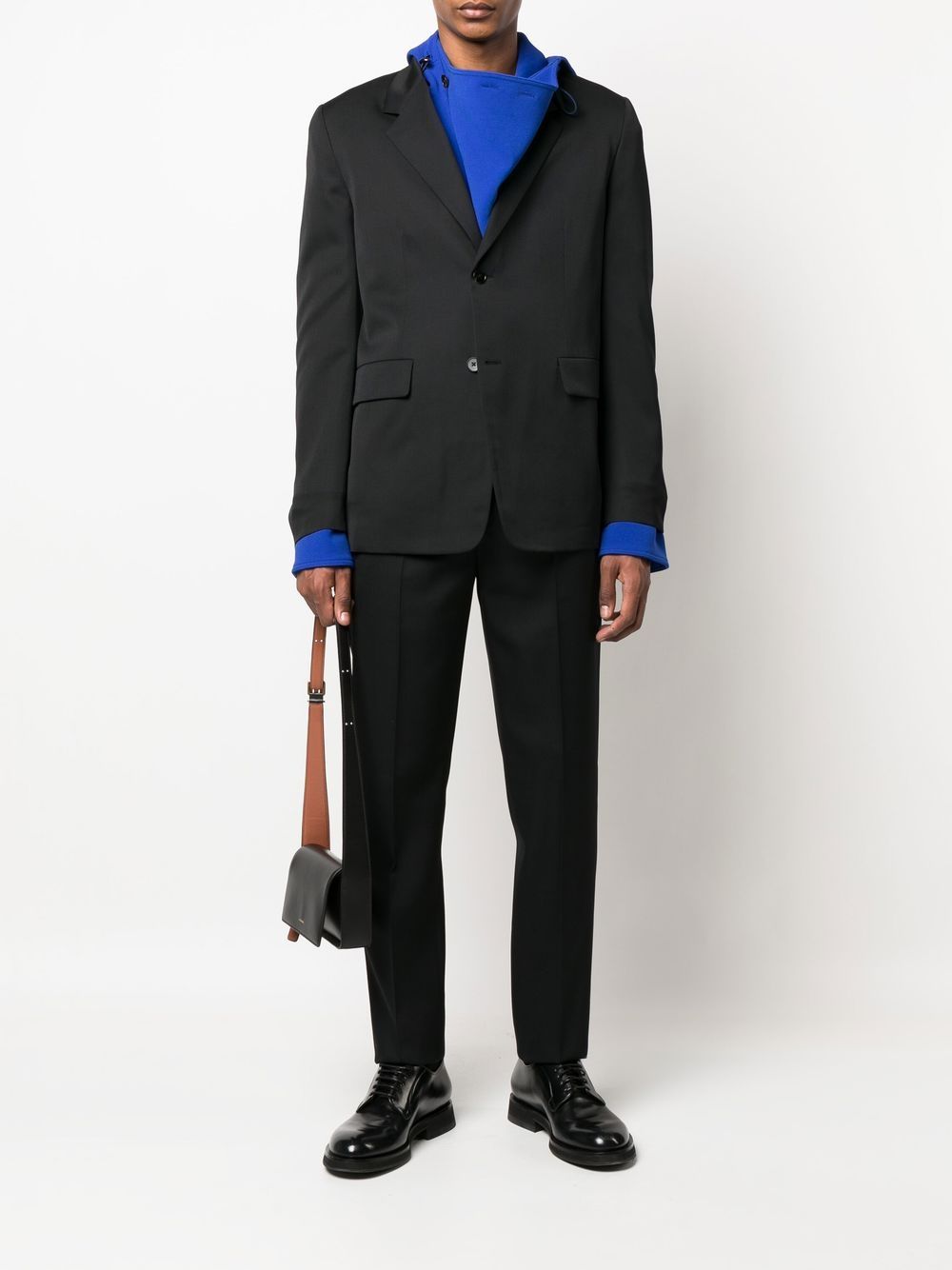 Jil Sander slim-fit single-breasted Suit Black Men Single Breasted Suits Maison-Kitsune