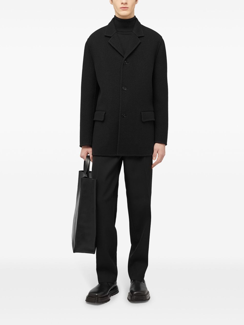 Jil Sander straight-leg Wool Trousers Black Men Tailored Pants Maison-Kitsune