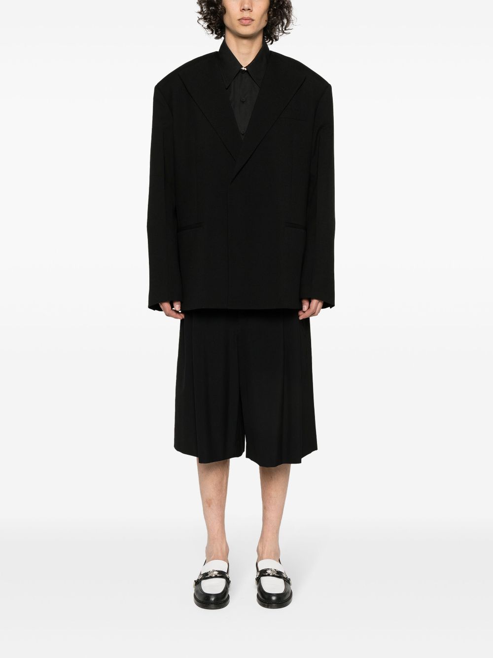 Maison-Kitsune Shirts Men Jil Sander pointed-collar Cotton Shirt Black