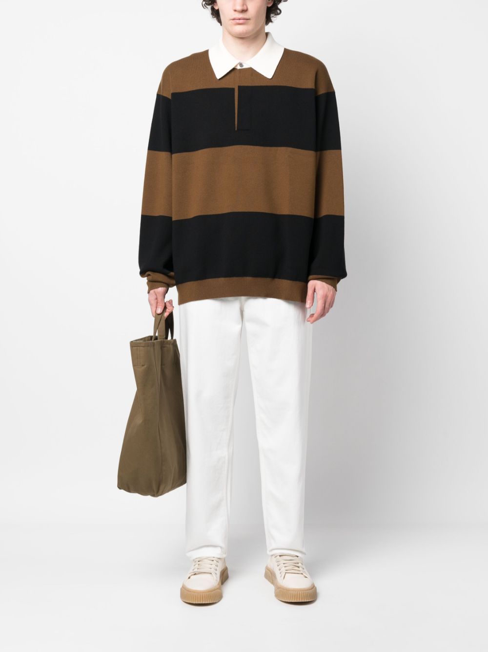 Maison-Kitsune Jil Sander straight-leg Cotton Jeans White Men Regular & Straight-Leg Jeans