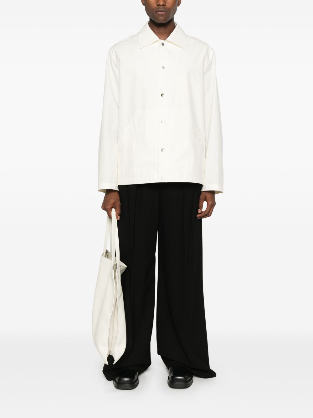 Maison-Kitsune Jil Sander logo-print Jacket Neutrals Men Shirt Jackets