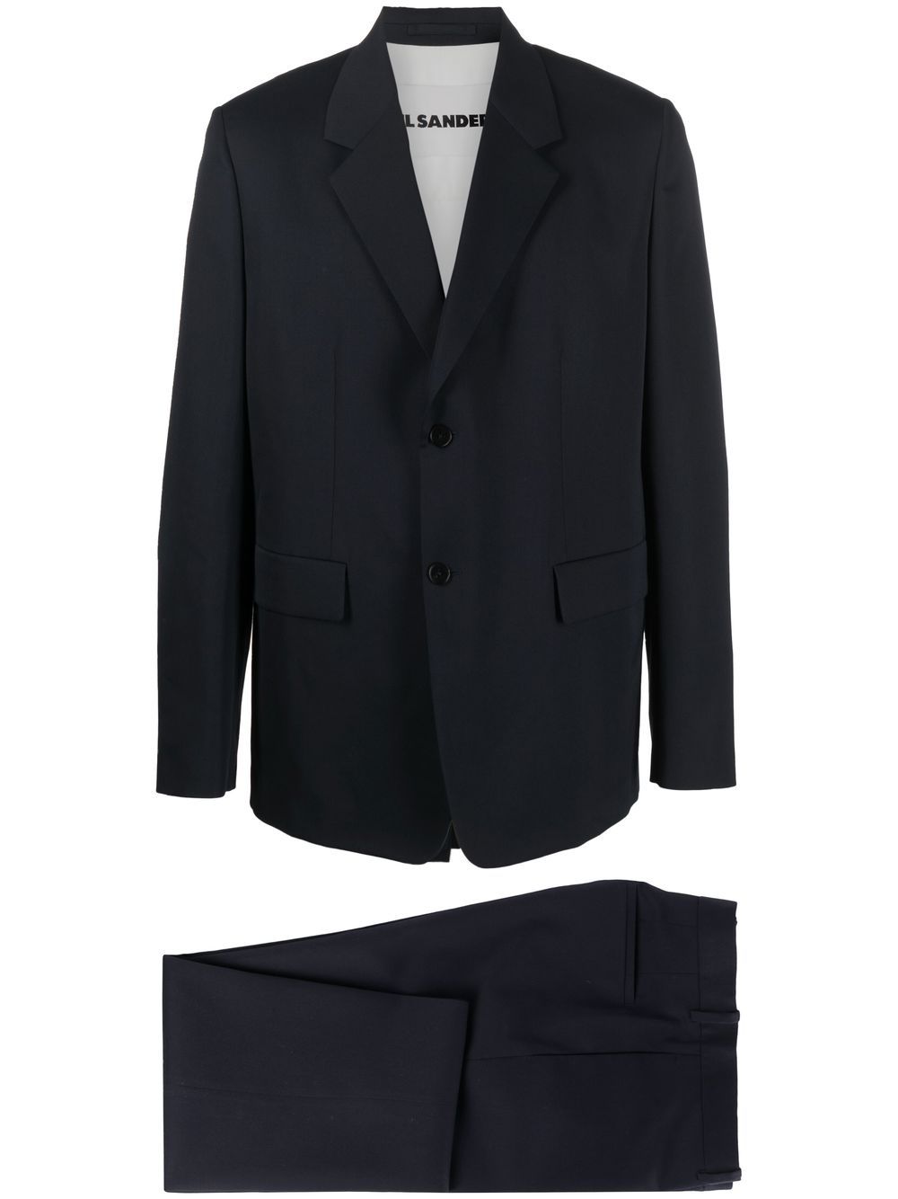 Jil Sander single-breasted Wool Suit Blue Maison-Kitsune Men Single Breasted Suits
