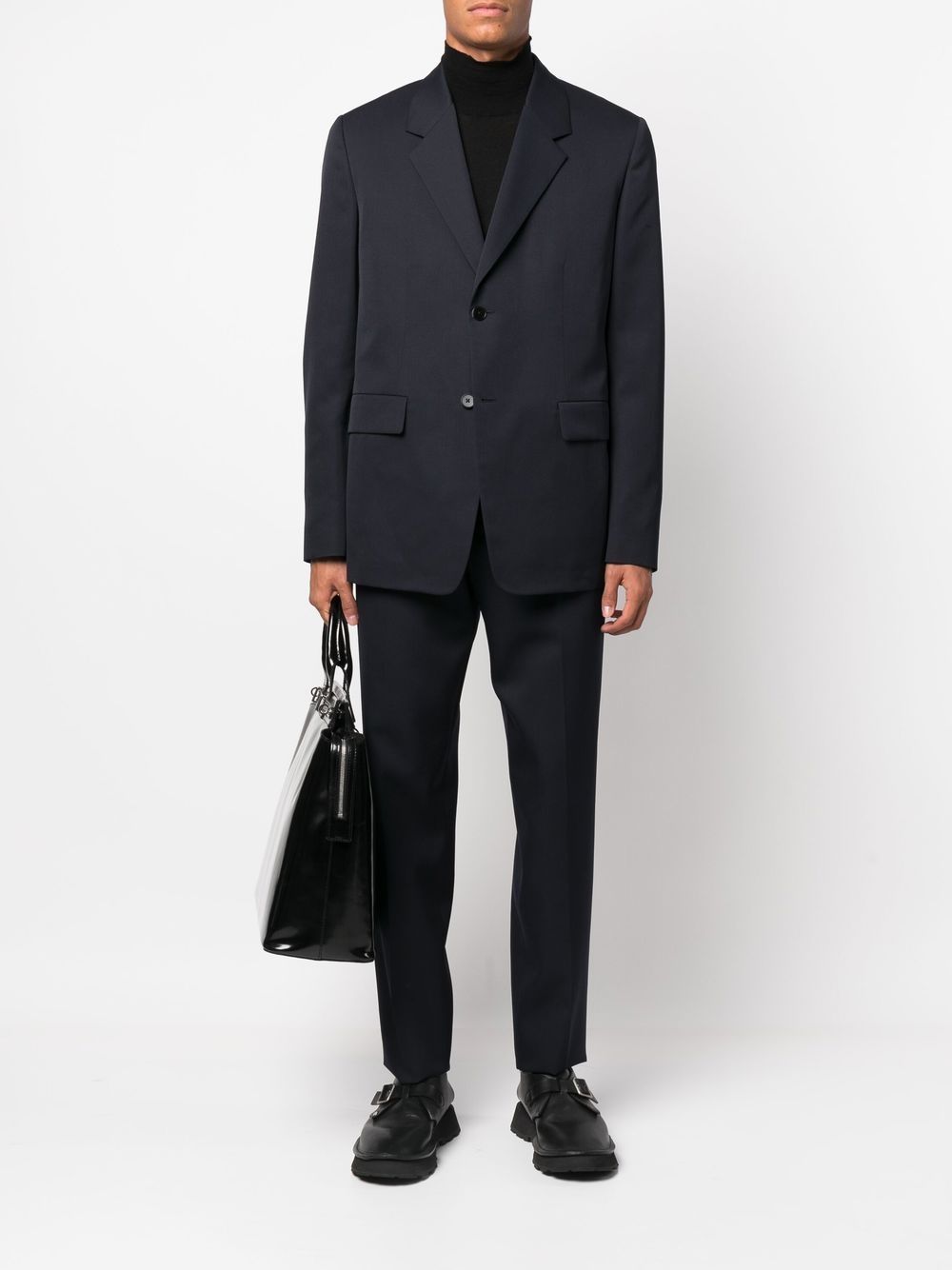 Jil Sander single-breasted Wool Suit Blue Maison-Kitsune Men Single Breasted Suits