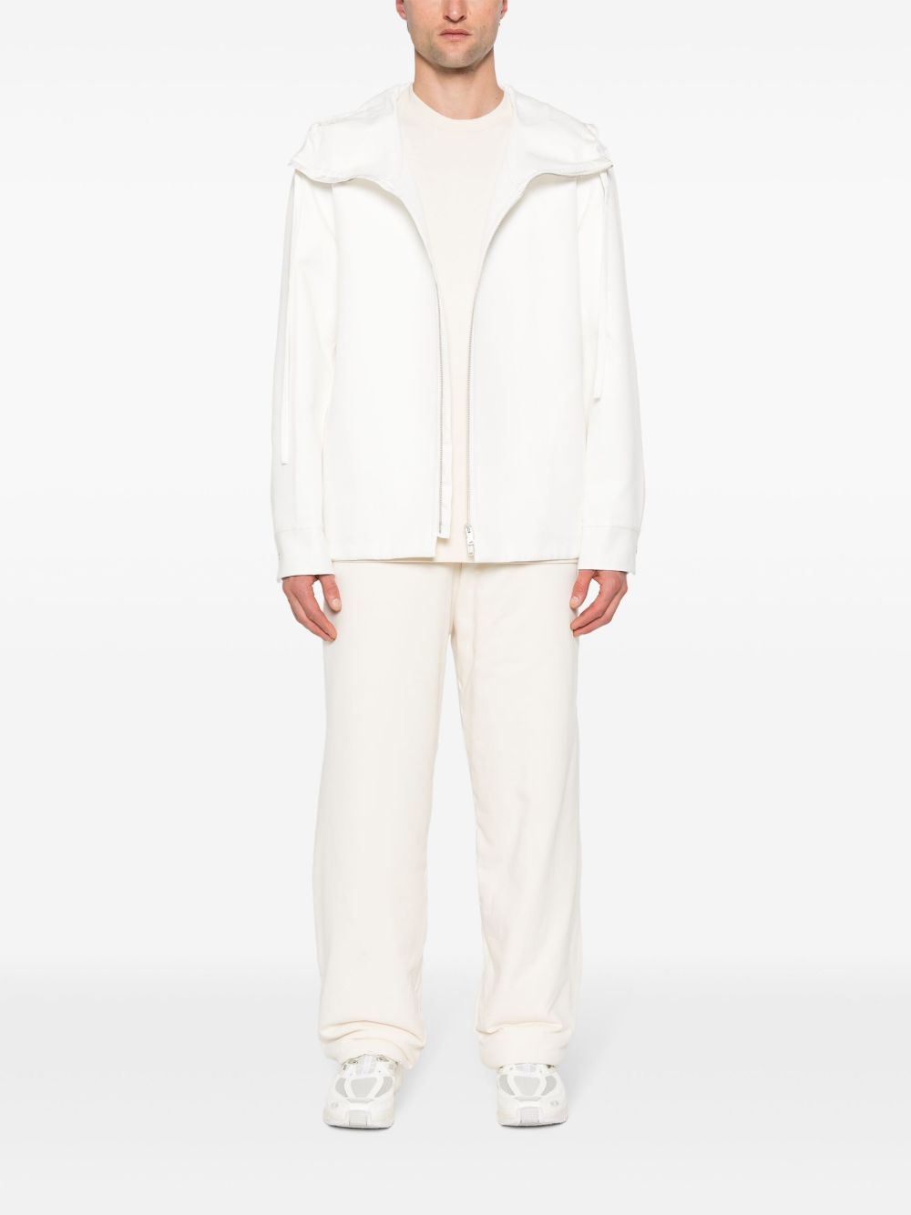 Maison-Kitsune Hooded Jackets Men Jil Sander Hooded cotton-blend Jacket White