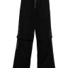 Maison-Kitsune Jil Sander Layered open-knit Trousers Black Men Regular-Fit & Straight Leg Pants