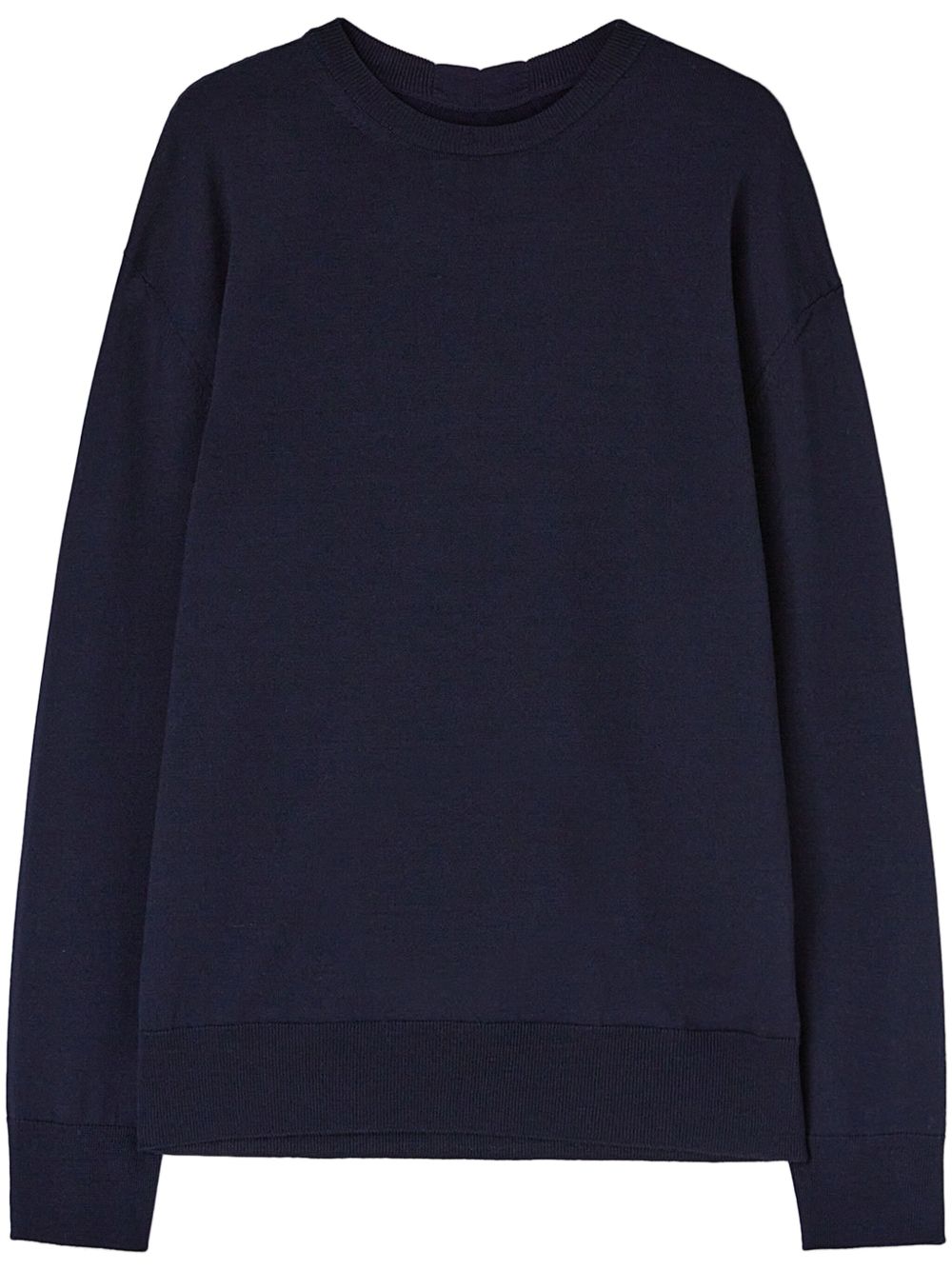 Men Knitted Sweaters Maison-Kitsune Jil Sander fine-knit Wool Jumper Blue