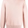 Jil Sander cotton-cashmere Jumper Pink Men Knitted Sweaters Maison-Kitsune