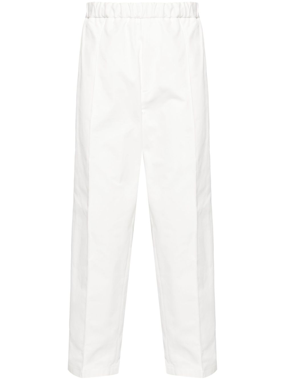 Men Tapered Pants Maison-Kitsune Jil Sander tapered-leg Cotton Trousers White
