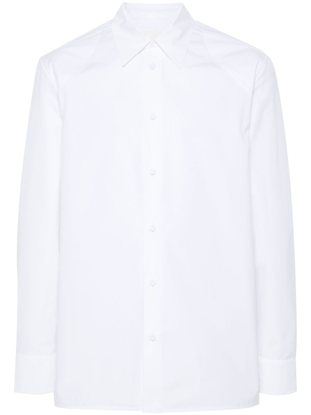 Maison-Kitsune Shirts Men Jil Sander long-sleeve Organic Cotton Shirt White