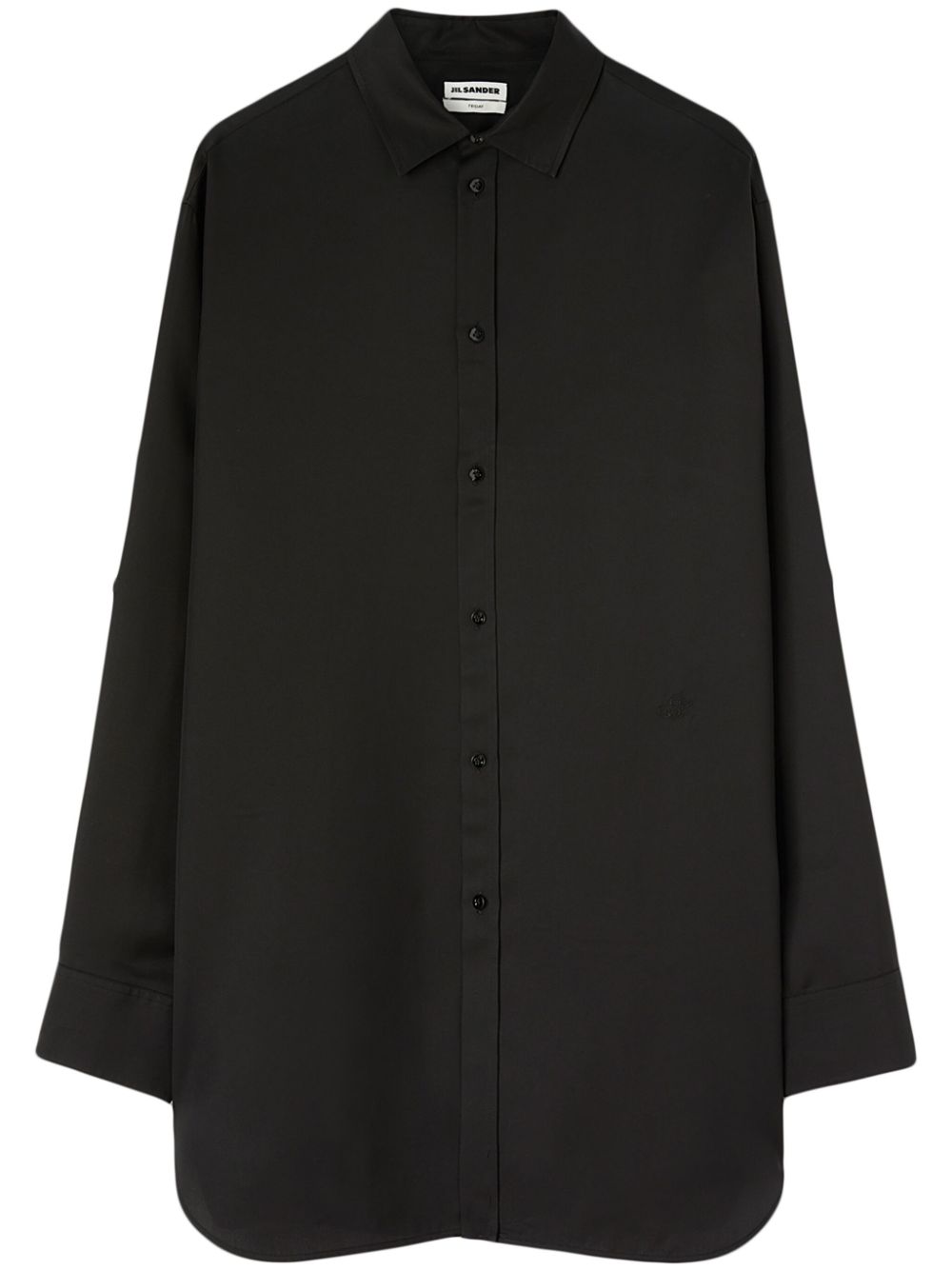 Maison-Kitsune Shirts Men Jil Sander Friday P.M. long-sleeved Shirt Black