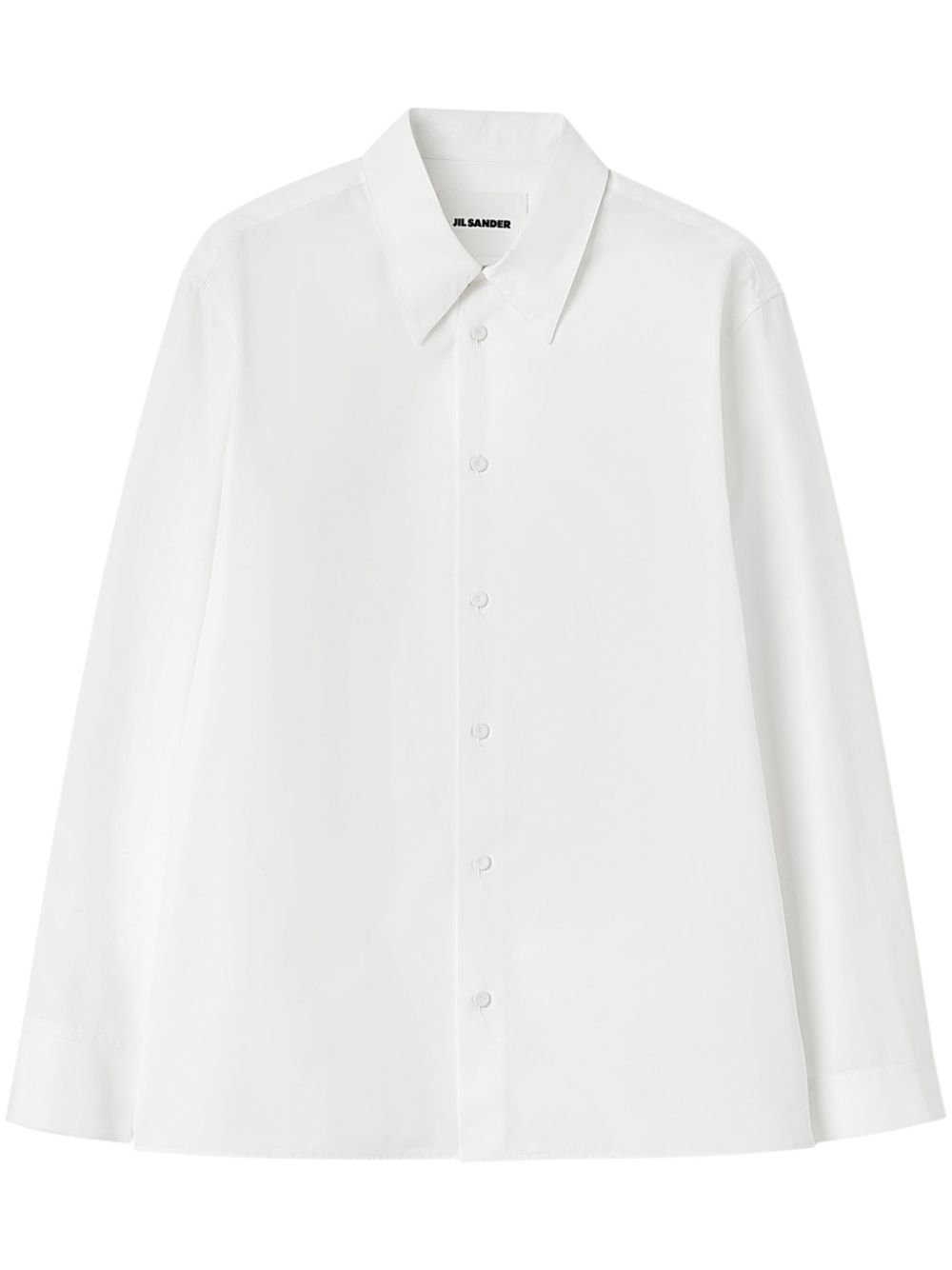 Maison-Kitsune Shirts Men Jil Sander long-sleeved Cotton Shirt White
