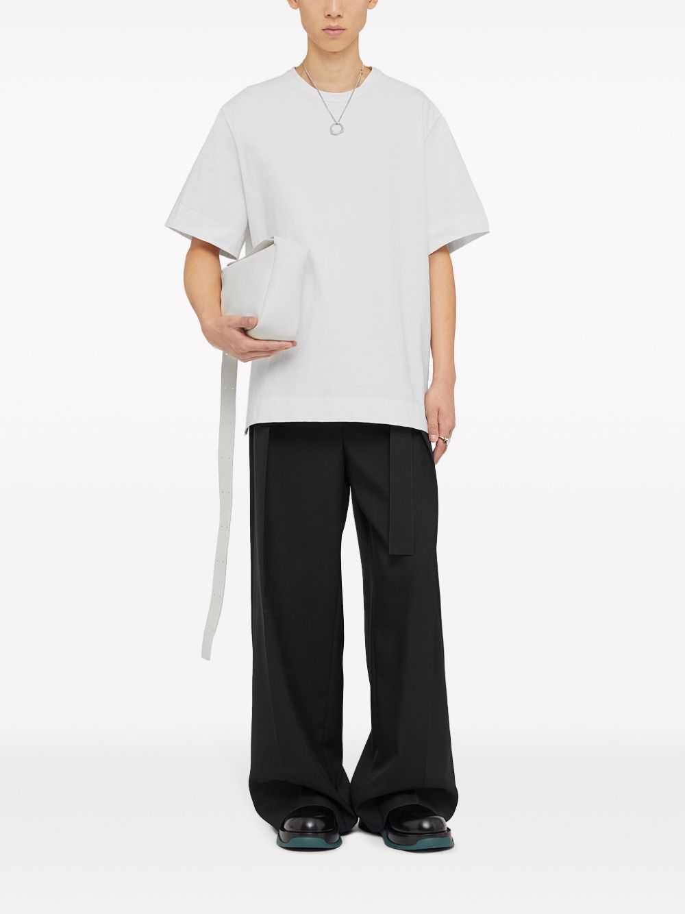Men T-Shirts Maison-Kitsune Jil Sander crew-neck stretch-cotton T-shirt White