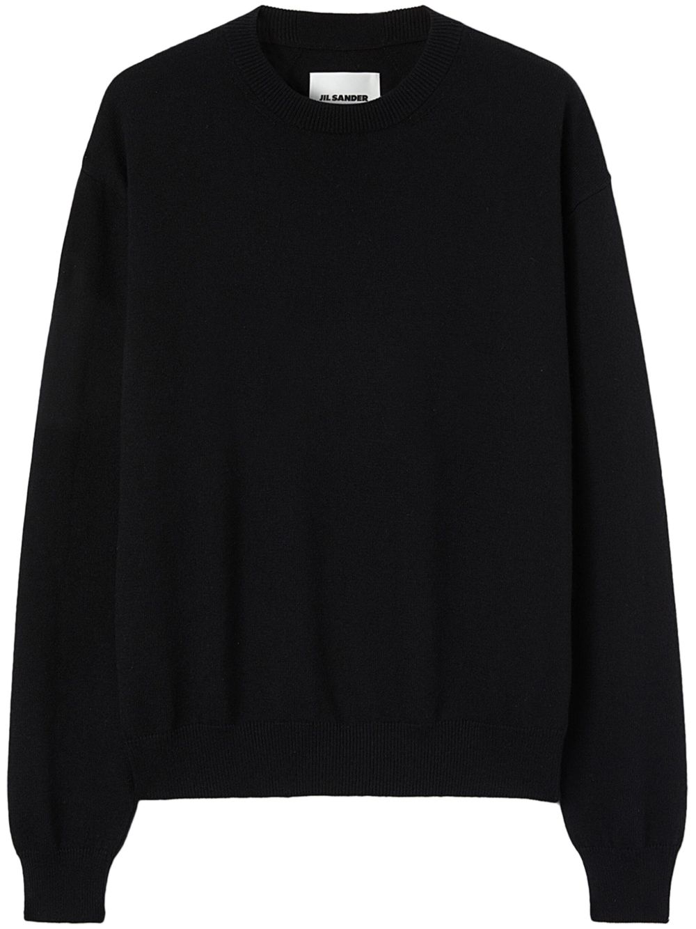 Men Knitted Sweaters Maison-Kitsune Jil Sander fine-knit crew-neck Jumper Black