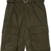 Maison-Kitsune Bermuda Shorts Men Jil Sander Belted Shorts Green